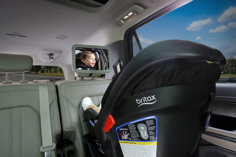 Britax Baby Car Mirror for Back Seat - XL Clear View - Easily Adjusts - Crash Tested - Shatterproof 7.5x3x11.5 Inch (Pack of 1)