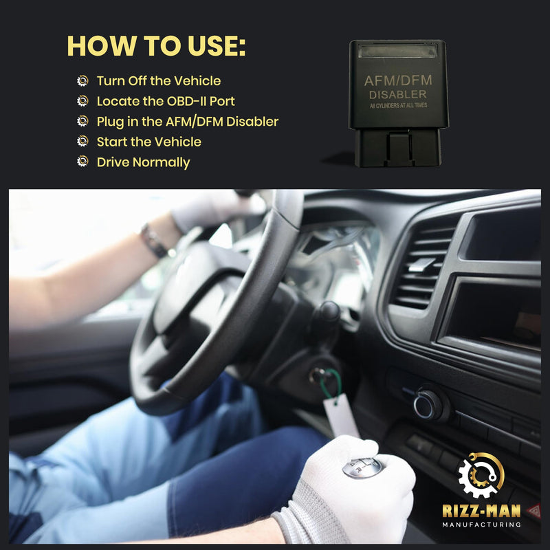 Rizz-Man AFM Disabler RA003 – Compatible Active Fuel Management on GM V6/V8 4.3L, 5.3L, 6.0L, 6.2L Engines – Fits Chevy Silverado, Tahoe, GMC Sierra, Yukon, Cadillac Escalade