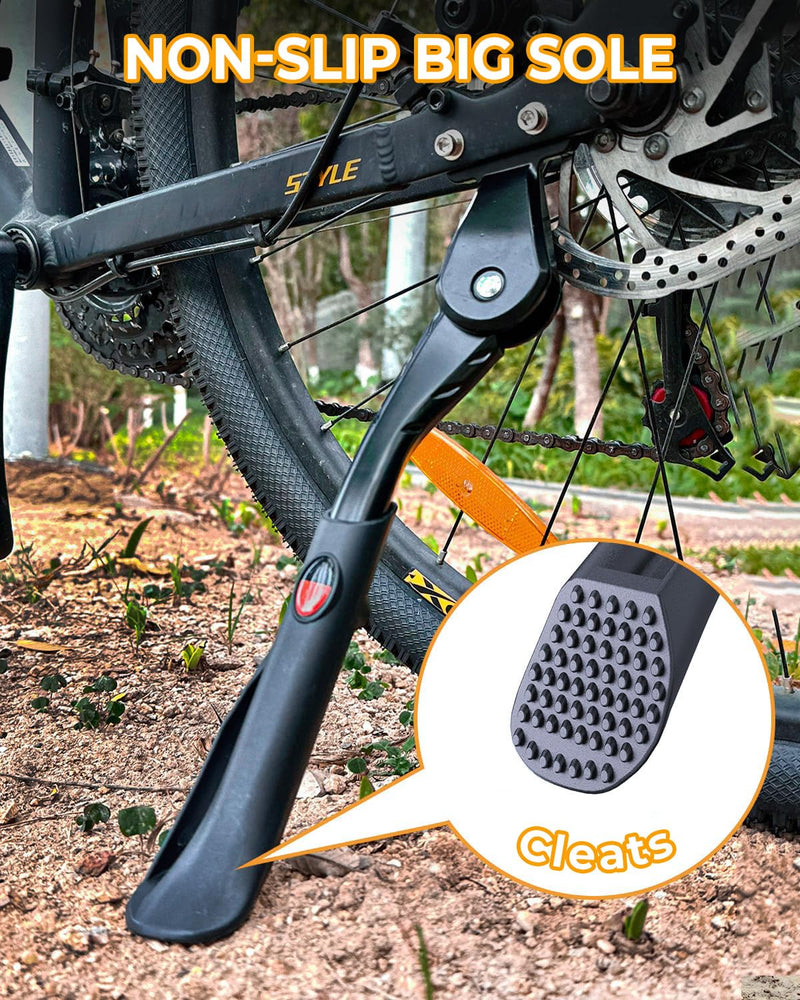 Wakano Bike Kickstand 24"-29", Adjustable Height Bike Stand for Adult Bike, Electric Bike, Mountain Bike, Fat Tire Bike, Motorcycle. Required 2 Holes In Bike Chainstay(40mm apart).