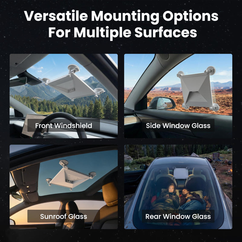 Starlink Mini Mount – 4 Strong Suction Cups for Cars, RVs & Boats, Stable | Starlink Mini Car Mount for Sunroof & Window, Widened Base, No-drill Install, Road Trips, Stable Satellite Signal Guaranteed 8.9 Inches
