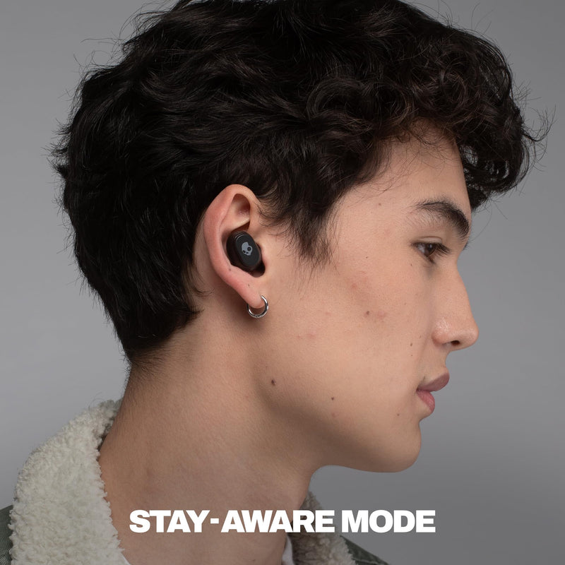 Skullcandy Dime 360 Wireless Earbuds with Clip-Anywhere Case - True Black | In-Ear Fit, Bluetooth, Noise Isolating, 28 Hours Battery, Microphone for iPhone Android, Easy Clip-On Design for Travel