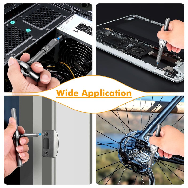 24 in 1 Magnetic Ratchet Screwdriver Set, DIY Magnetic Screwdriver Set with Detachable T Handle Ratchet Screwdriver for Furniture, Computer, Watch, Mobile Phone, Precision Electrical Appliance Repair