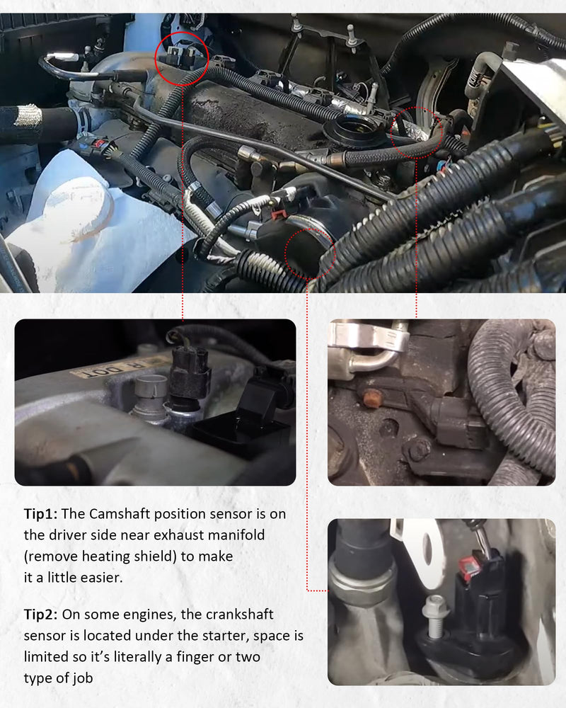 Intake & Exhaust Camshaft Position Actuator with Crankshaft Sensor & Camshaft Sensor Kit Compatible with Buick Chevy Malibu Terrain Pontiac Saturn 2.0L 2.2L 2.4L OE# 12655421 12655420 917-720 907-799