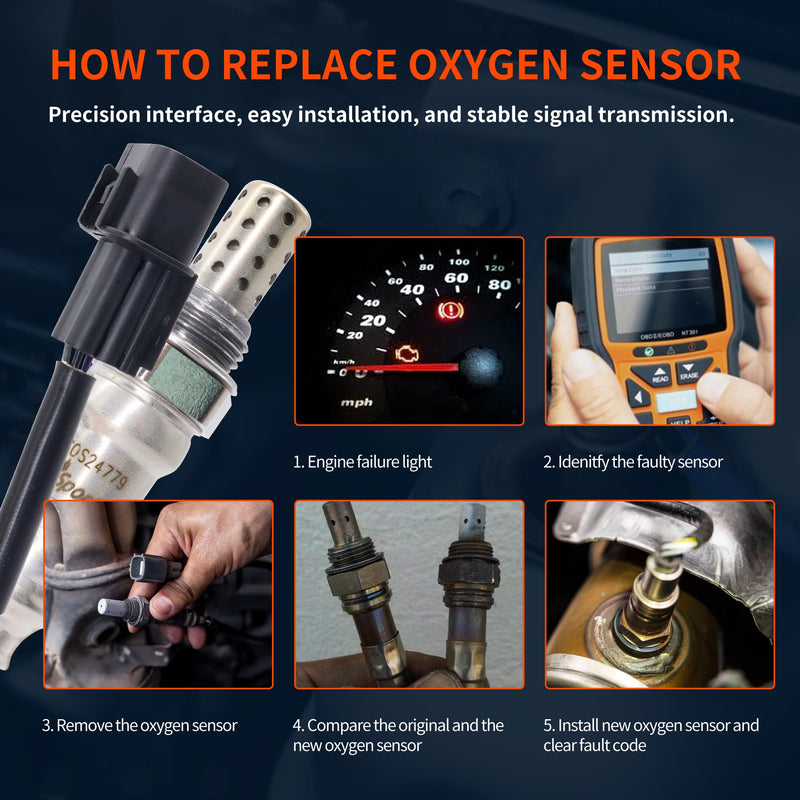 HiSport O2 Oxygen Sensor Compatible with Hyundai Elantra 2017-2019, Elantra GT 2018-2020, Veloster 2019-2021 & Kia Soul 2010-2011/2017-2021, L4 1.6L 2.0L Replacement for 392103F000, 392103F020 HSOS24779