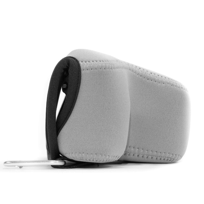 MegaGear Olympus PEN E-PL9, E-PL8 Ultra Light Neoprene Camera Case, with Carabiner - Gray - MG1018