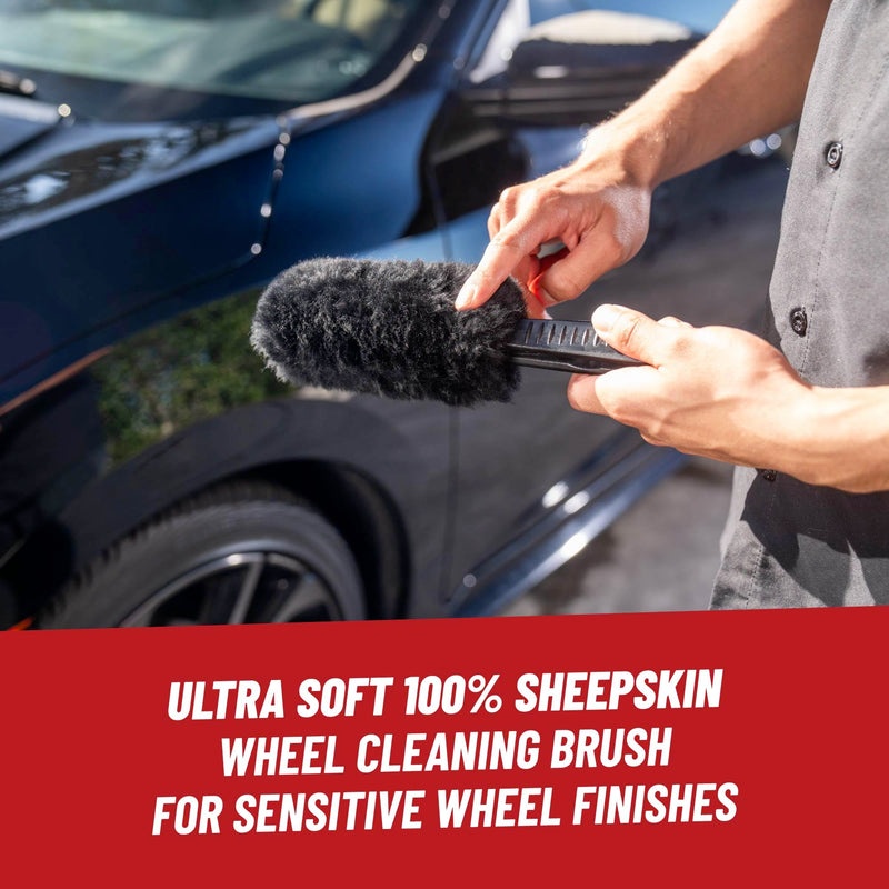 Chemical Guys Gerbil Wheel and Rim Brush, Safe for Exhaust, Tires, Rims, Engine Bays, & More 1 Count (Pack of 1)