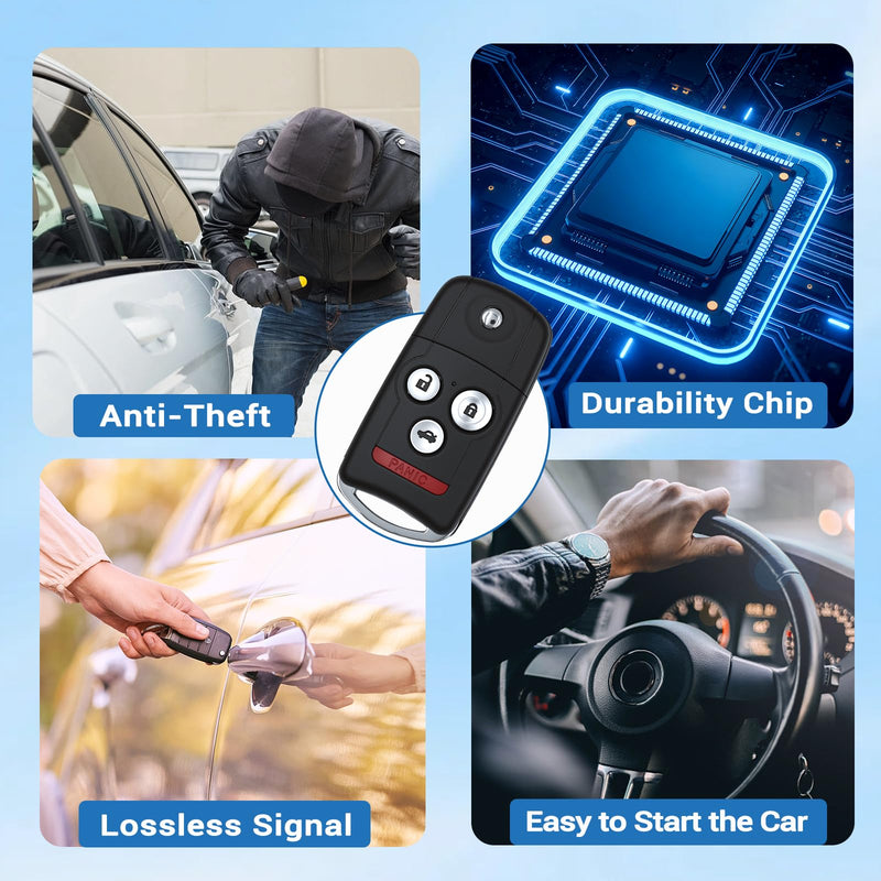 Key Fob Fit for Acura MDX RDX 2007 2008 2009 2010 2011 2012 2013 N5F0602A1A | Car Keyless Entry Remote Control