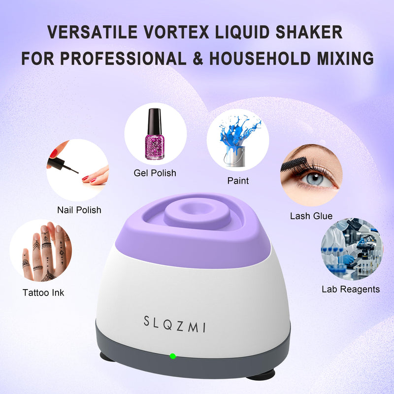 Mini Vortex Mixer, Nail Polish Shaker, Paint Shaker & Paint Mixer for Gel Polish, Acrylic Paints, Eyelash Adhesives, Tattoo Ink, Lab Vortex Mixer for Centrifuge Tubes and Test Tubes (Purple) Purple
