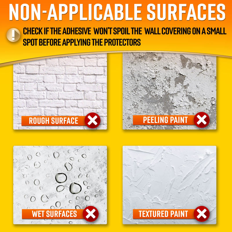 Clear Wall Protector Film Stickers for Kitchens & Offices - Shields Paint from Oil Splashes, Trash, Furniture Scuffs (Transparent, 7 Sheets) Transparent