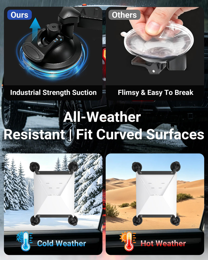 for Starlink Mini Mount, Starlink Mini Suction Cup Mount for Car Roof Window Sunroof, Starlink Mini Accessories Mounting Kit for RV Truck Boat Vehicle, Bracket Holder Magnetic Charger Adapter Base