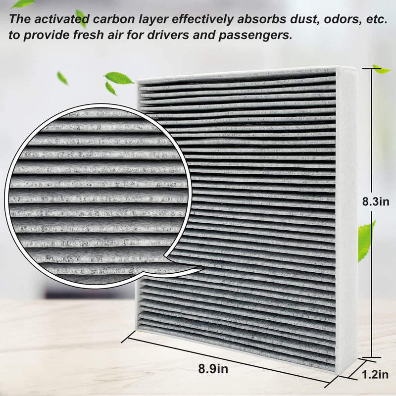 for Cabin Air Filter JM133 Fits for 2021-2025 Elantra, 2022-2024 Ioniq 5, 2021-2025 Santa Fe, 2020-2025 Sonata, 2022-2025 Tucson, 2021-2025 K5, Fits 97133 - L1000, 97133-N9100, PC99594P