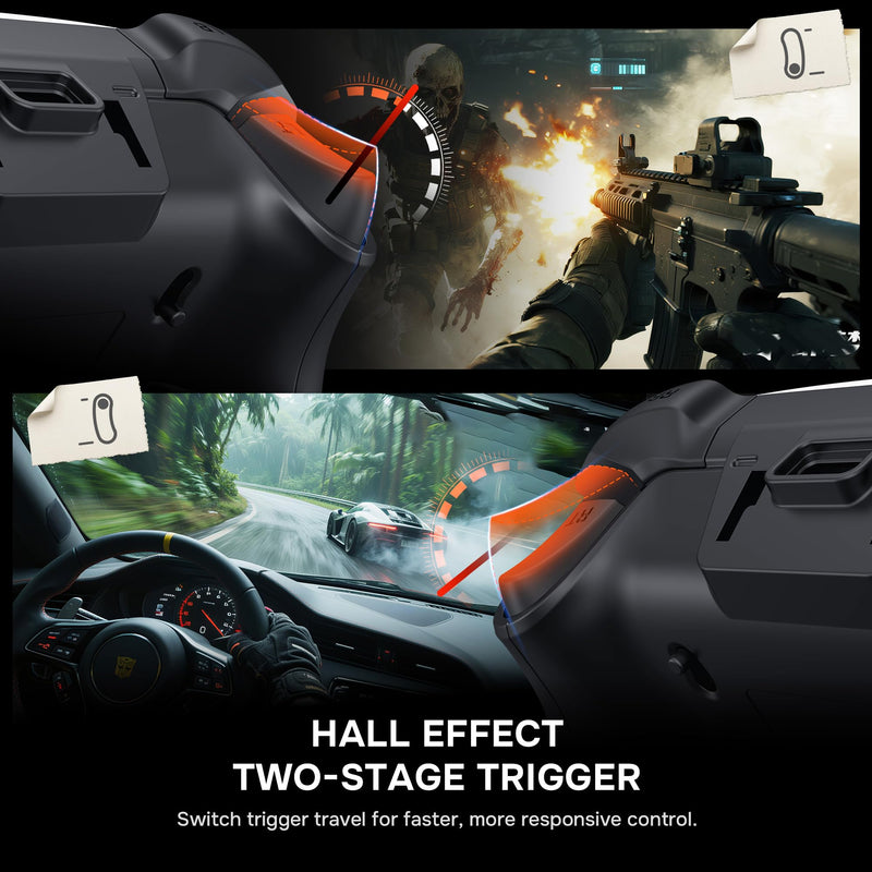 Transformers Officially Licensed Wireless Gaming Controller with Interactive Screen, 1000Hz Polling Rate, Hall Joysticks & Triggers, 4 Programmable Buttons, Compatible with PC, Switch 1, PS4, iOS, Android, Red