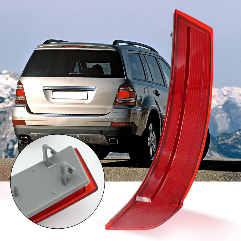  [AUSTRALIA] - Set of 2 1648201174 Rear Bumper Warning Lamps Reflector Red Lens, Replacement for Mercedes Benz X164 X164 GL320 GL450 GL550 2007-2009, Replaces 1648201274