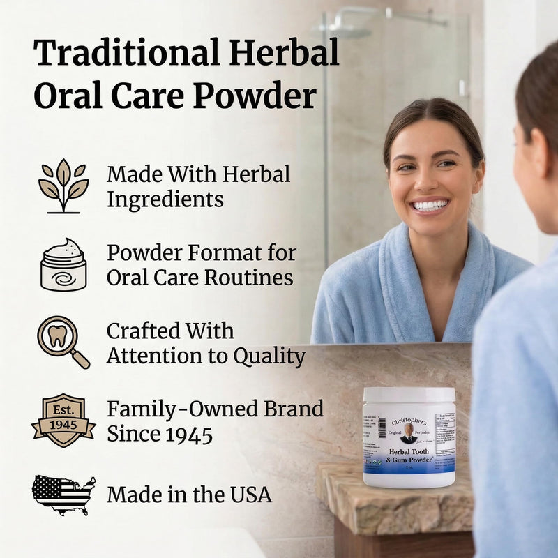 Christopher's Original Formulas Herbal Tooth & Gum Powder | Natural Oral Care Powder | Plant-Based Alternative to Toothpaste | Pack of 2 2 Ounce (Pack of 2)