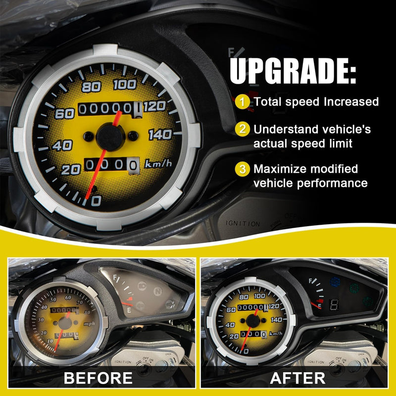 Speedometer for Hawk 250 - PSLER Motorcycle Speedometer Motorcycle Tachometer Dirt Bike Odometer Fuel Gauge for Hawk 250 Hawk 250CC,1 PCS