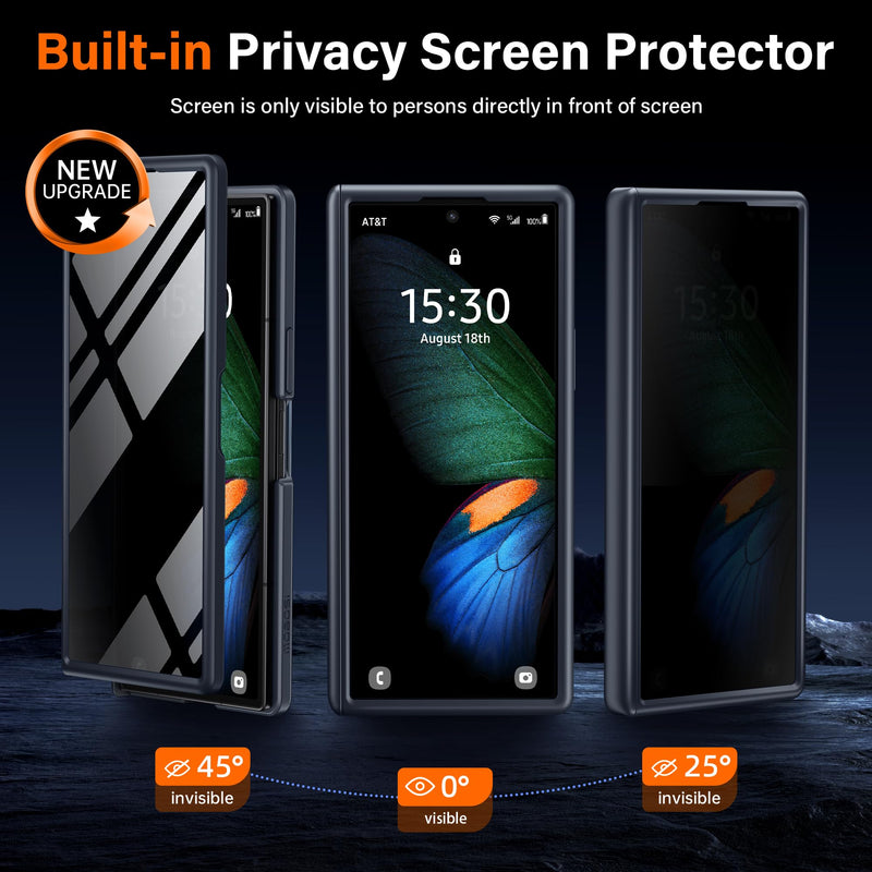 MOBOSI for Z Fold 8 Ultra Case with Privacy Screen Protector, Black | Compatible with Magsafe, Built-in Kickstand & Full Body Hinge Protection, Magnetic Slim Phone Case for Galaxy Z Fold8 Ultra