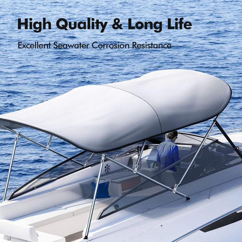 Bimini Top Fitting Hardware,Boat Jaw Slide Clamp 316 Stainless Steel Canopy Extension Parts Railing Accessories Marine Equipment for Boats 1-1/4 inch - 2 PACK