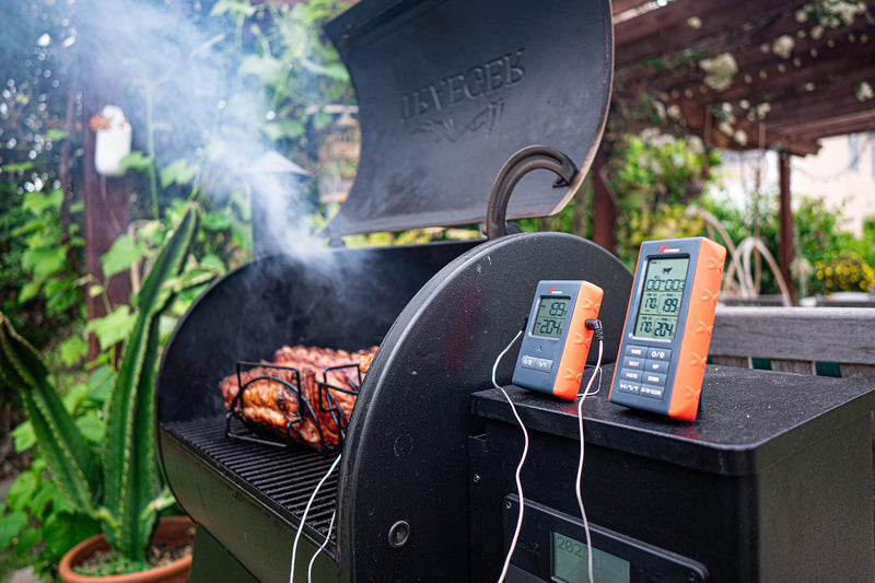 BBQ Dragon Instant Read Grill Thermometer - Wireless Meat Thermometer, Smoker Thermometer, 2 Probes, BBQ Temperature Probe, Meat Thermometer for Grill, Oven Safe 2-Probe