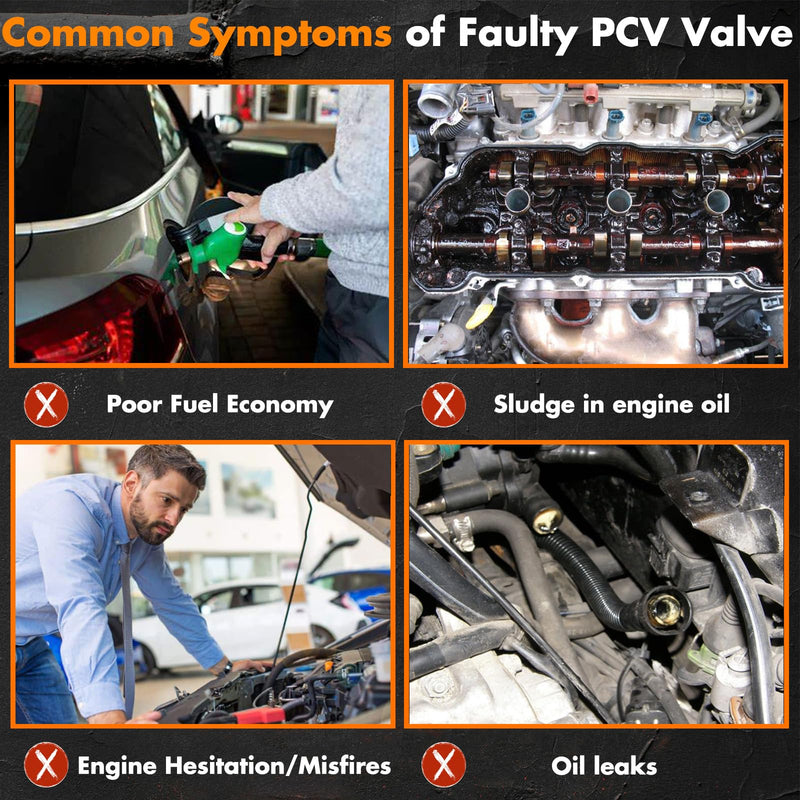 PCV Valve 26740-2G000 045-0404 Compatible with Hyundai kia Genesis Elantra Sonata GT Genesis Coupe Kona Santa Fe Tucson Forte Soul Optima Rondo Seltos Sorento 1.6L 1.8L 2.0L 2.4L 3.3L PCV490
