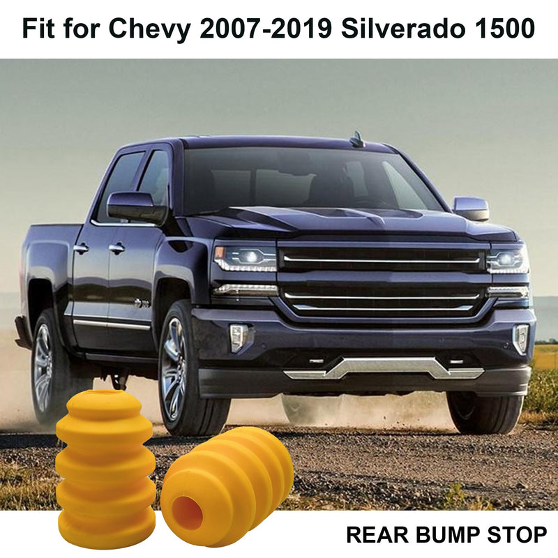  [AUSTRALIA] - Silverado 07-19 Rear Bump Stops, Jounce Bumpers Fit for Chevy 2007-2019 Silverado 1500, 2007-2019 Sierra 1500 15236353 (1 Pair)