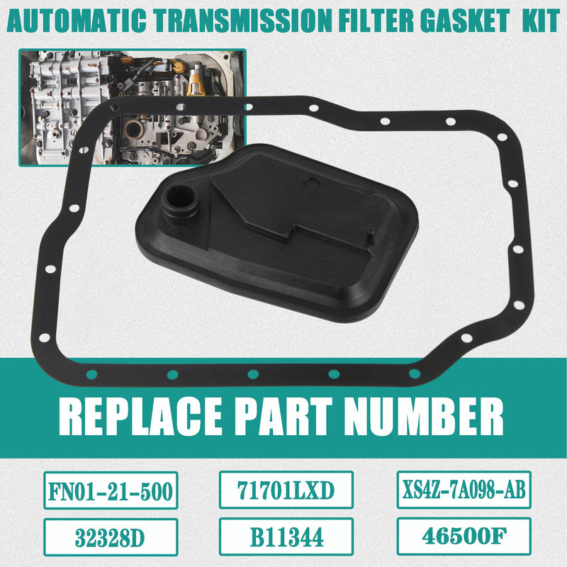 4F27E FN4A Transmission Filter Oil Pan Gasket Kit Compatible with 1998-2018 Ford Focus Tierra Ecosport Fiesta Mazda 5/6/8/323 Axela Wagon Verisa Biante Replaces FN01-21-500 XS4Z-7A098-AB