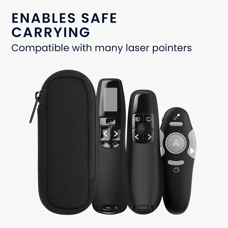 kwmobile Neoprene Laser Pointer Case Compatible with Universal Laser Pointer - Inside Size 5.7 x 2 inches (14.5 x 5 cm) - Black