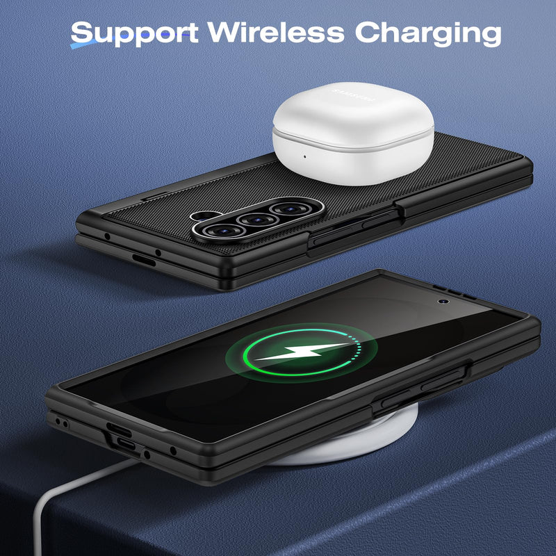 Ruky for Z Fold 8 Ultra Case with Built-in Privacy Screen Protector, Black | Support Wireless Charging, with Hidden Foldable Kickstand, Shockproof Phone Case for Samsung Galaxy Z Fold 8 Ultra, Black
