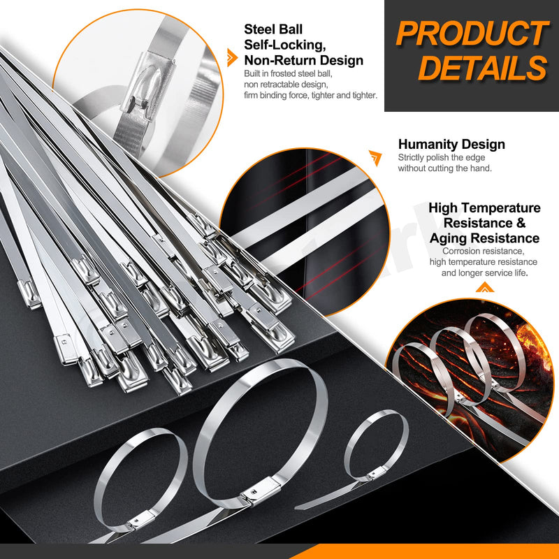 37Pcs 4" 8" 14" Automotive CV Joint Boot Clamp Pliers with 304 Stainless Steel CV Joint Boot Band Clamps Adjustable Assortment Kit Axle Clamp Tool for Auto, ATV