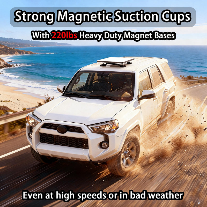 for Starlink Mini Mount,220 lbs Strong Magnetic Roof Car Mount | 2'' Low-Profile,Quick Release,Aluminum Alloy,Stable Signal,Weatherproof,for Flat Metal Surface,for RV Car Truck Boat