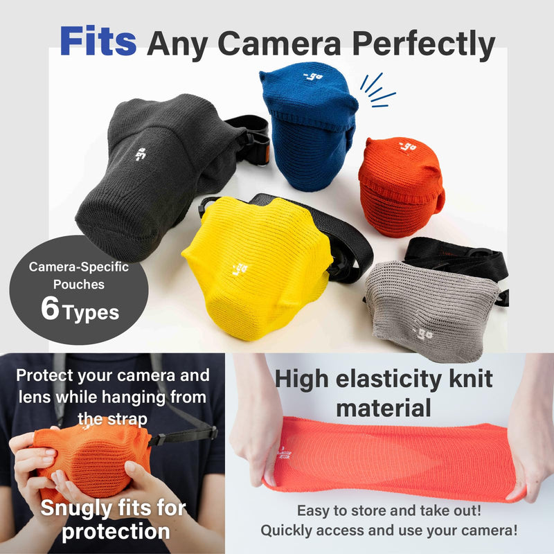 Camera Lens Cover, Square W, Made in Japan, M size, Blue