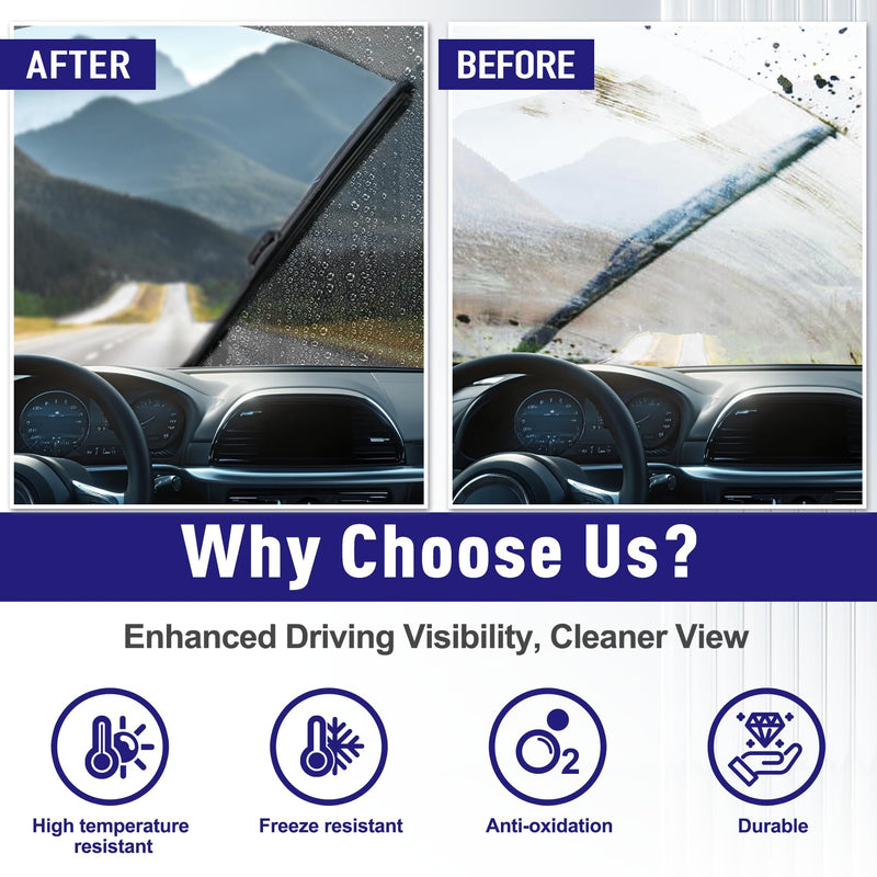 AJK Wiper Blades for Chevrolet Silverado 2019 2020 2021 2022 2023 2024, 2 Piece All Weather OEM Quality Automotive Replacement Windshield Wiper Blades for My Car 22+22