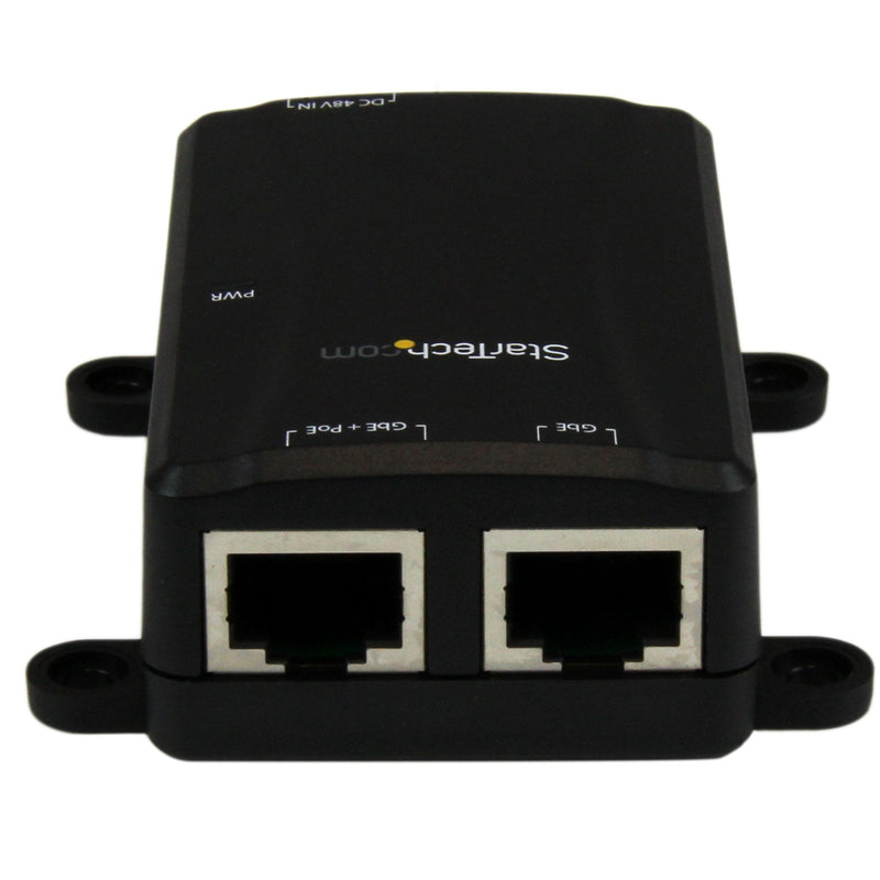 StarTech.com 1 Port Gigabit Midspan - PoE+ Injector - 802.3at and 802.3af - Wall-Mountable Power over Ethernet Injector Adapter , TAA (POEINJ1G) Standard