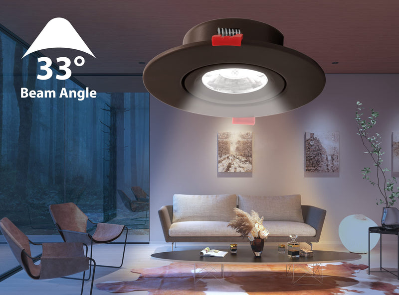 DGC 4-inch Oil-Rubbed Bronze Selectable Canless Adjustable Gimbal LED Recessed Downlight (DGC43120SRDOB) 4 Inches