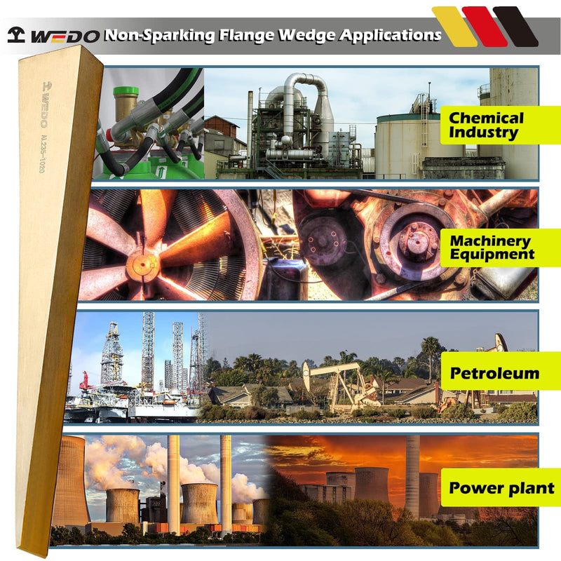 WEDO Flange Wedge Non-Sparking, Spark-free Safety Flange Wedge, Pipe Fitting Welding Tools, Spreading Flanges Triangle Tool, Corrosion Resistant, Aluminum Bronze, 10mm*50mm*100mm 100*50*10mm