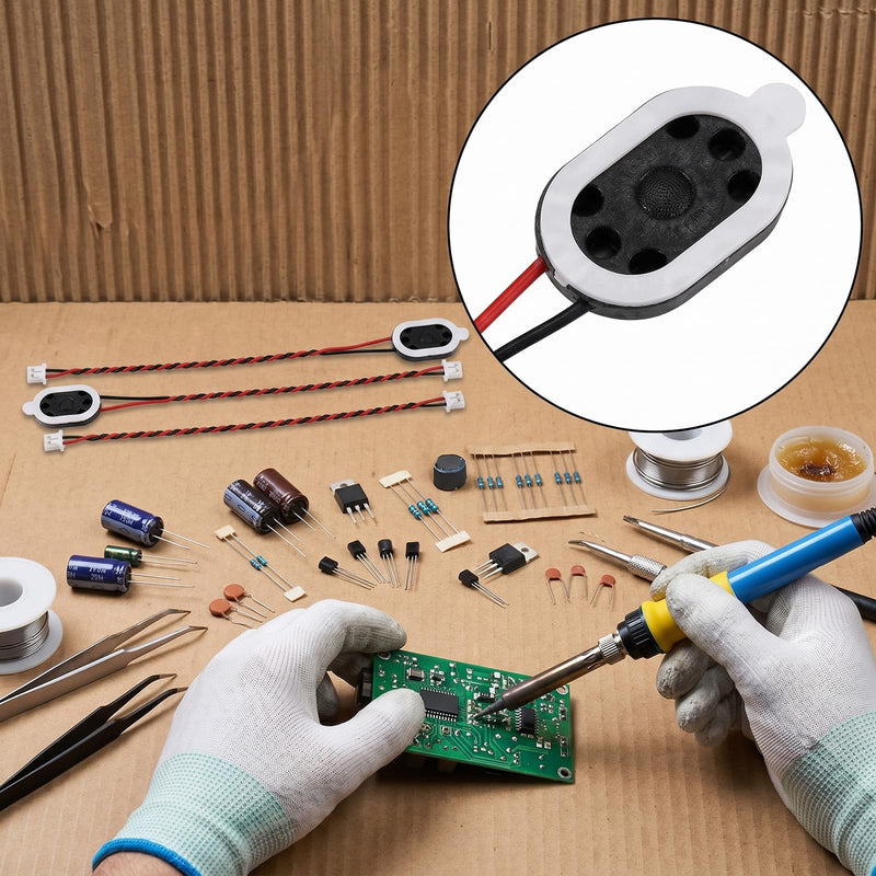 4 PCS Micro Internal speaker, 8 Ohm Small Speakers (3.7 Inch, 3.3V 5V) | 8ohm 1w Full-Range Cavity Advertising Machine Mini Speaker with 2pin Interface, Tiny speaker for Small DIY Electronic Project