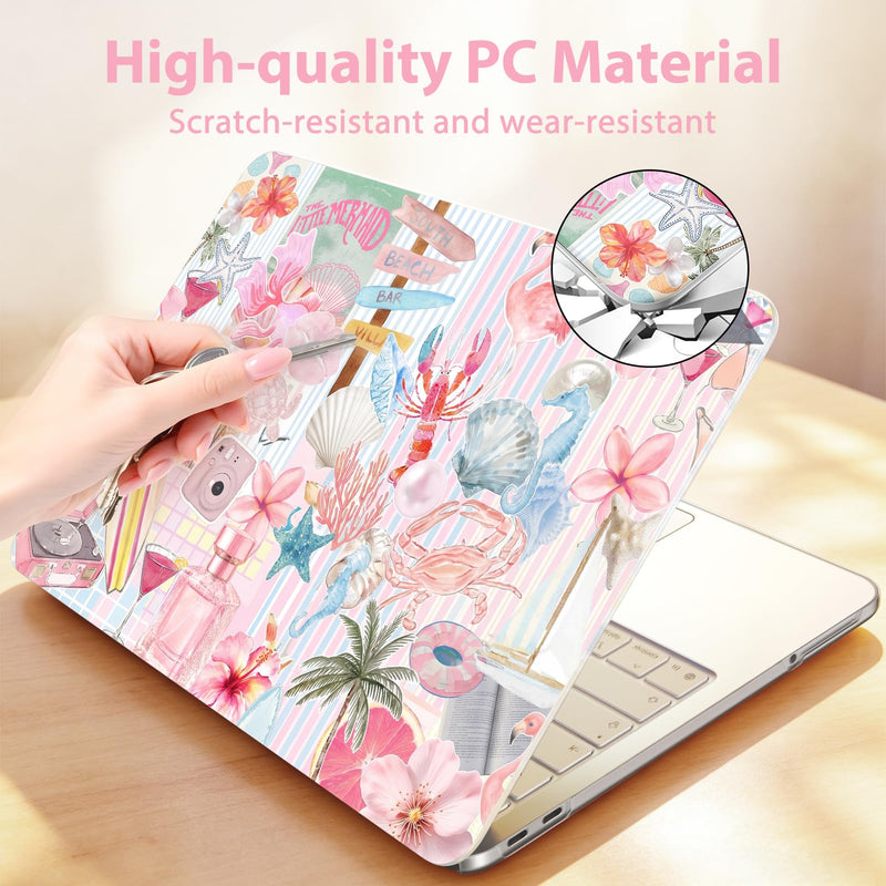 AKIT Compatible with MacBook Neo Case 13 inch 2026 Release Model A3404 | 3 in 1 Hard Shell with Screen Protector & Keyboard Cover,Snap-On Protective Cover for MacBook Neo 13 inch,Summer Beach Summer Beach