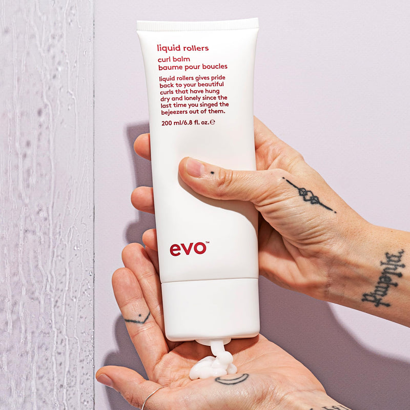  [AUSTRALIA] - Evo Liquid Rollers Curl Balm - Hair Styling Balm - Enhances Natural Curls, Protects Frizz & Improves Overall Condition 200 ml (Pack of 1)