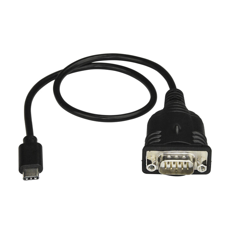 StarTech.com USB C to Serial Adapter Cable 16" (40cm) - USB Type C to RS232 (DB9) Converter Cable - USB-C Serial Cable for PLCs, Scanners, Printers - Male/Male - Windows/Mac/Linux (ICUSB232C) 1 Port RS 232