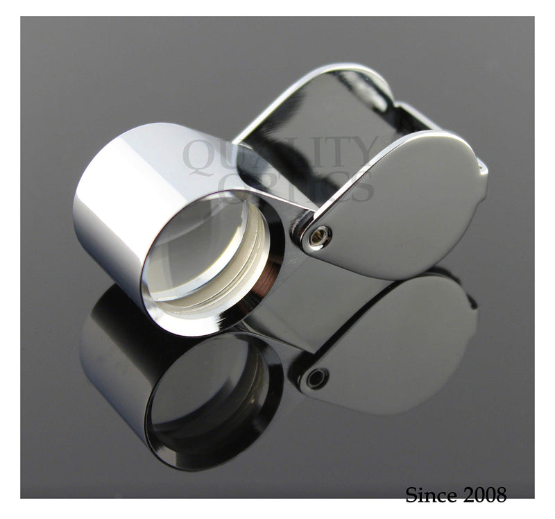 Hastings 10X Loupe Highest Optical Grade Glass Element Lens Includes Leatherette Pouch Chrome