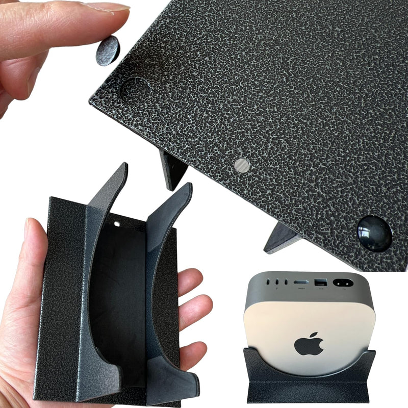 Mac mini Stand Vertical Laptop Holder Desk Mount - Fit for Mac mini M4 | Integrated molding, Metallic Paint
