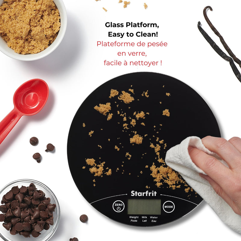 Starfrit Digital Kitchen Scale - 5kg/11lb - Precision Baking Imperial to Metric - Measures Liquid Volume