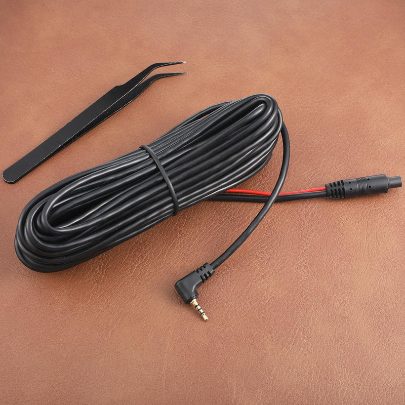 1 Pcs 31FT Backup Camera Extension Cable | 4 Pin Male to 2.5mm Male Plug, Pure Copper, 31FT Long, for Car, Truck, RV, Bus, Dash Cam, Reverse Mirror