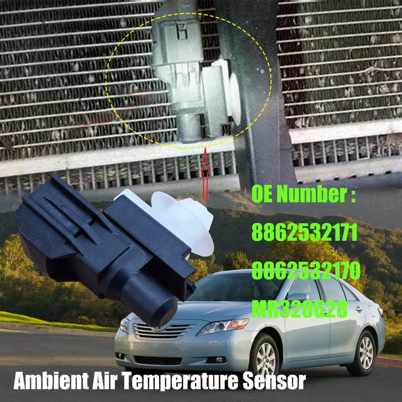  [AUSTRALIA] - AITKEN Ambient Air Temperature Sensor Compatible with Toyota Camry RAV4 Corolla Prius Subaru Mitsubishi Cadillac Scion Lexus Chrysler Suzuki Dodge Jaguar Ref #88625-32171, MR320628, 0775005191.