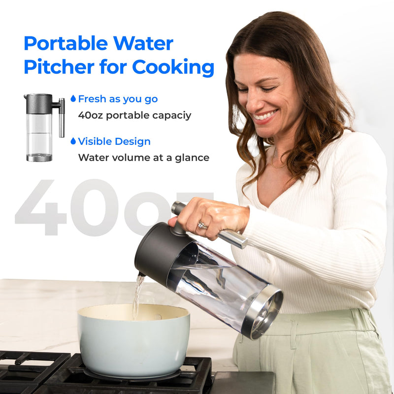 Maxblue PWD Pure Water Tank Compatible with Waterdrop A2 Countertop Reverse Osmosis System, Portable Pure Water Tank, BPA Free, 40 OZ
