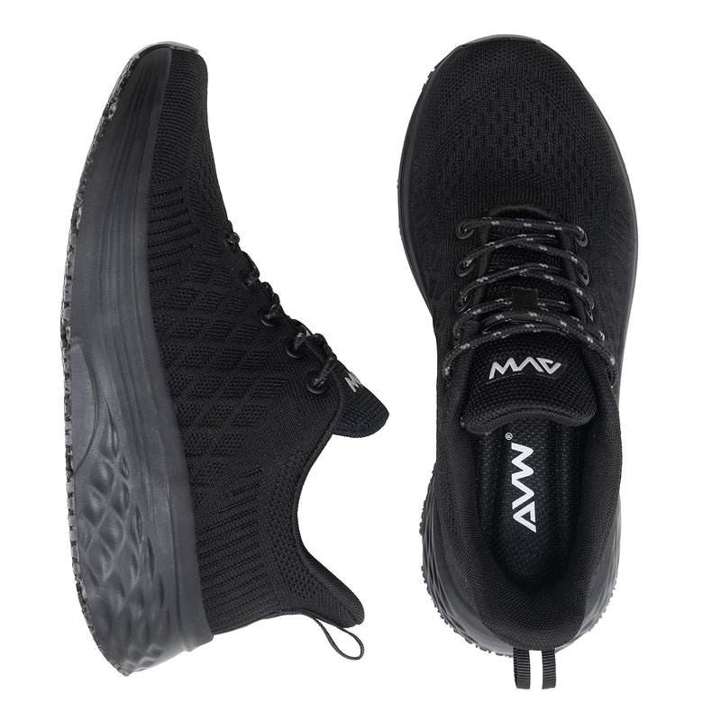 AVW Womens Non Slip Work Shoes Water Resistant Walking Sneakers Food Service Chef Kitchen Shoes 8 Black