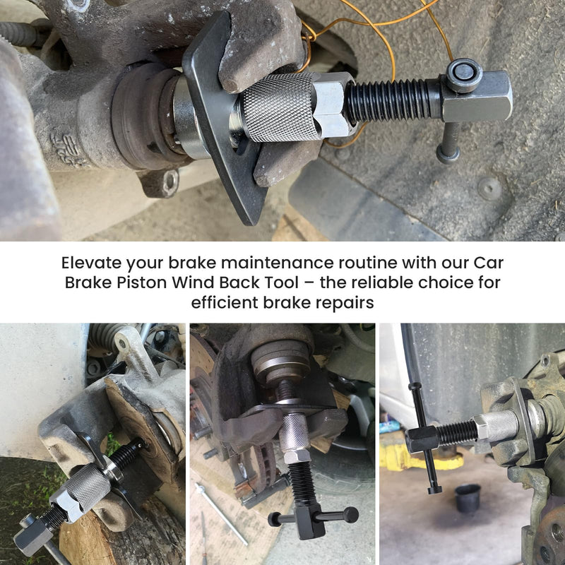 Car Brake Piston Wind Back Tool, Disc Brake Caliper Piston Rewind Tool, Auto Rear Brake Pad Wind Back Tool, Brake Caliper Wind Back Tool for Replacement of Rear Brake Pad for RV, SUV, Truck