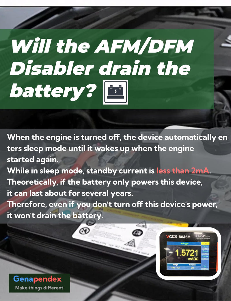 AFM/DFM Disabler,DOD Disabler Compatible with 5.3 Silverado 6.2 Sierra 2007-2022,Active Fuel Management Disable Module,Plug & Play.(Black) Black