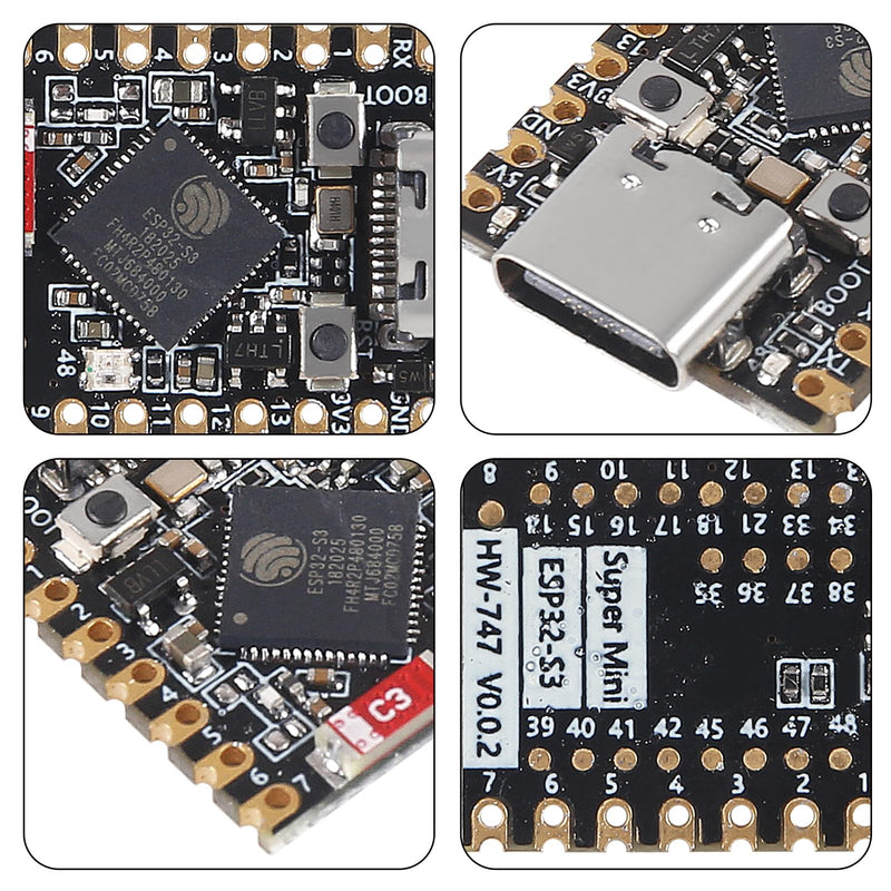 3PCS Type-C Supermini ESP32-S3 Development Board ESP32 S3 Supermini Development Board