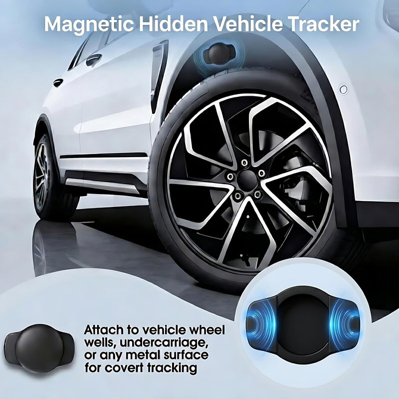 GPS Tracker for Vehicles Car Tracker Device for Apple Find My iOS Only | Undetectable Hidden Waterproof Worldwide Real-Time Tracking for Cars No Subscription No Monthly Fee Replaceable Battery