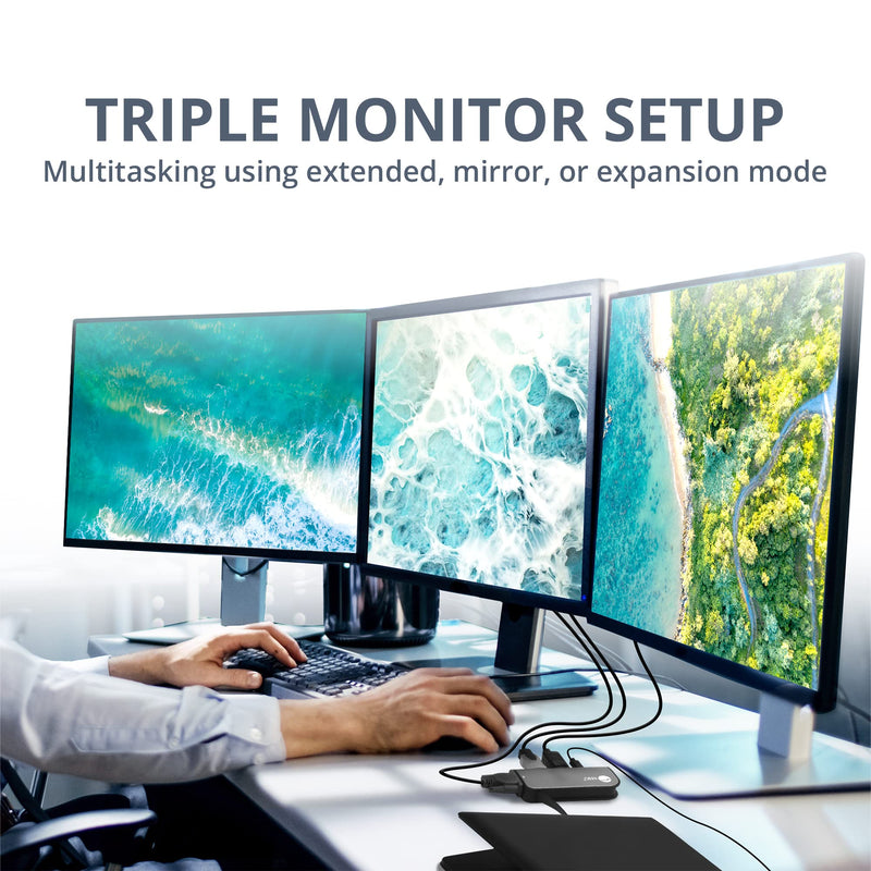 SIIG USB-C MST Hub with PD 3.0, USB-C to DP/HDMI/VGA, Single 4K30+Dual 1080p or Triple 1080p Video outputs, PD 100W, for Windows and Chromebook laptops (DP Alt Mode) NOT for Mac OS (CB-TC0G11-S1)